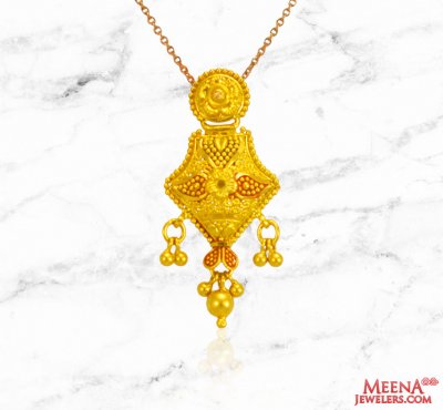 22Kt Gold Two Tone Pendant ( Fancy Pendants )