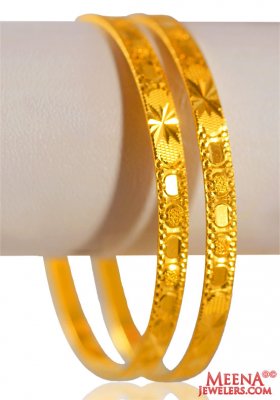 22 karat Gold Bangles (2 pc) ( Gold Bangles )