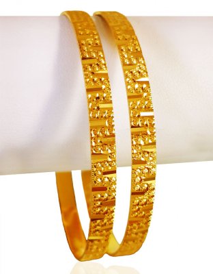 22K Gold Bangles Set (set of 2) ( Set of Bangles )