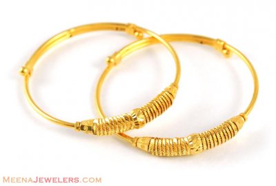 Yellow Gold Baby Bangles(22k) ( Baby Bangles )