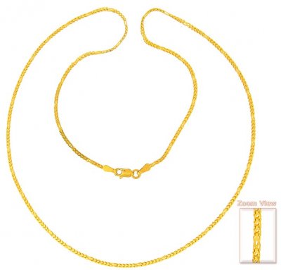 Gold Foxtail Chain (20 Inch) ( Plain Gold Chains )