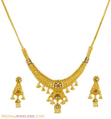 Combination Gold Necklace Set (22k0 ( 22 Kt Gold Sets )