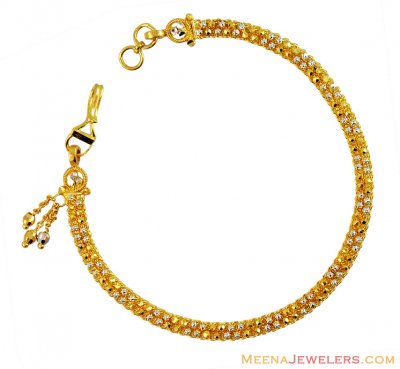 Fancy Filigree Bracelet 2 Tone 22k ( Ladies Bracelets )