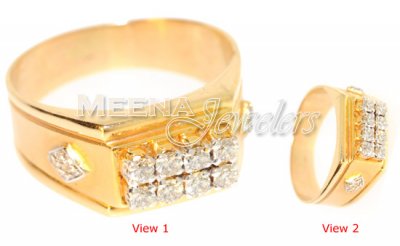 18 Kt Yellow Gold Diamond Ring ( Diamond Rings )