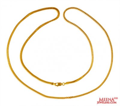 22k Gold Fox Tail Chain ( Plain Gold Chains )