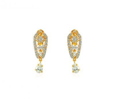 22K CZ Clip On Earrings ( Clip On Earrings )