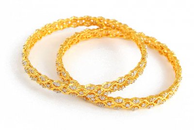 22KT Gold Signity Bangle ( Stone Bangles )