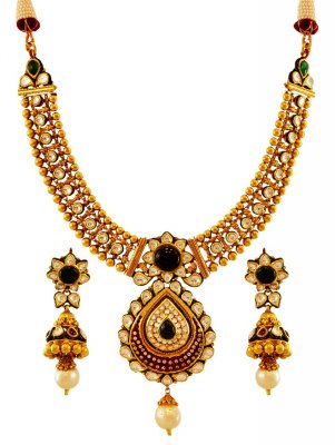 22K Antique Necklace Set ( Antique Necklace Sets )