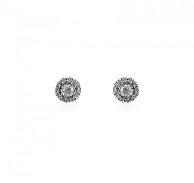 18K Yellow Gold Diamond Earrings ( Diamond Earrings )