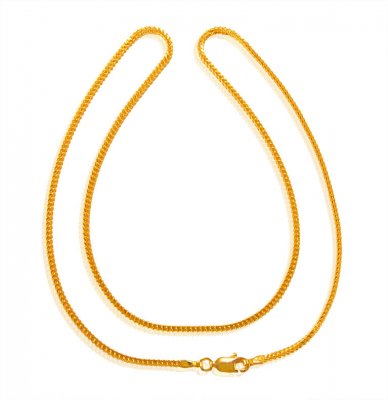 22 Kt Gold Fox Tail Chain ( Plain Gold Chains )