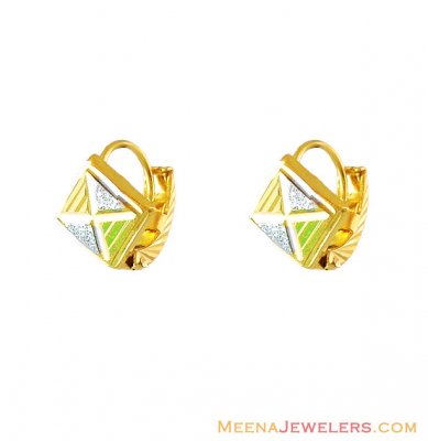 22K Fancy Gold ClipOn Earrings ( Clip On Earrings )