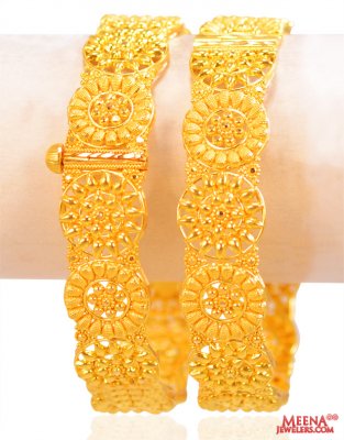 22Kt Gold Fancy Kada (2 Pc) ( Kadas )