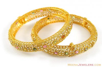 Polki Diamond Bangles (22k Gold) ( Diamond Bangles )