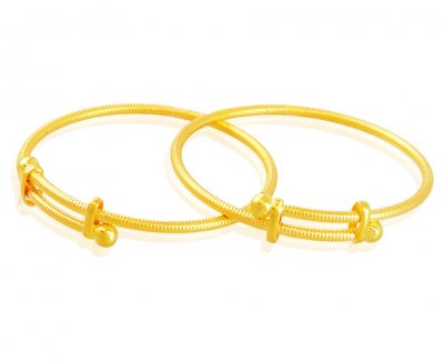 Adjustable 22K Kids Kada (2PCs) ( Baby Bangles )