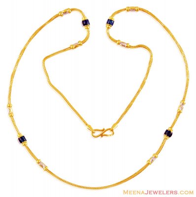 Designer 22K Meenakari Chain ( 22Kt Gold Fancy Chains )