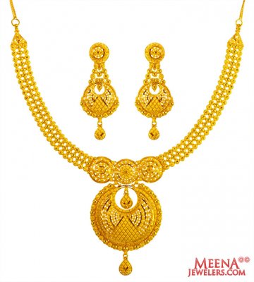 22Kt Gold Necklace Set ( 22 Kt Gold Sets )