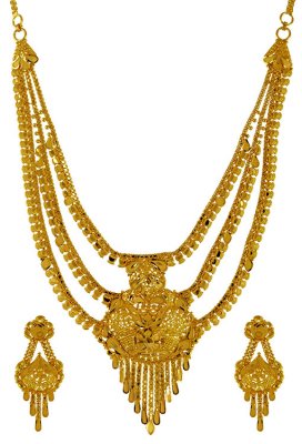 22kt Yellow Gold Necklace Set ( 22 Kt Gold Sets )