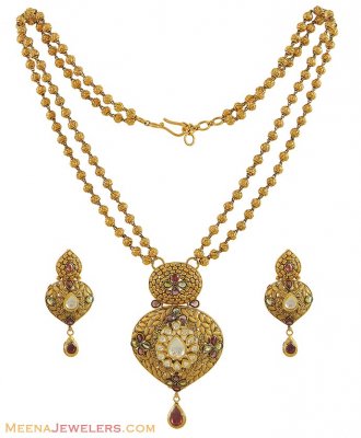 Antique Necklace and Earrings Set ( Antique Necklace Sets )