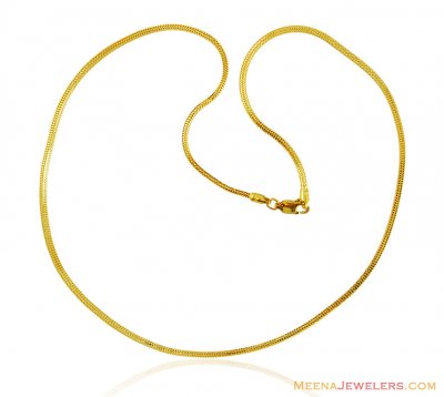 22K Gold Chain (18 Inch) ( Plain Gold Chains )