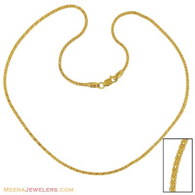 22K Gold Kids Chain(14 Inch) ( Plain Gold Chains )