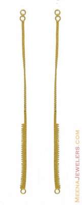 22K Gold Ear Chains (plain) ( Gold Ear Chains )