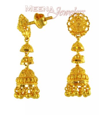 22 Karat Gold Fancy Earrings ( Exquisite Earrings )