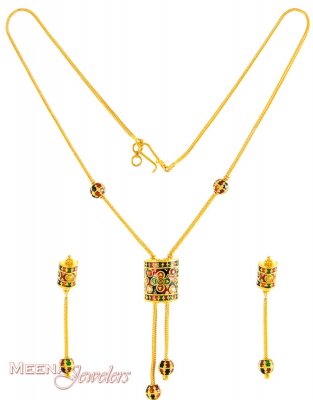 Gold Designer Necklace Set ( Gold Designer Sets )