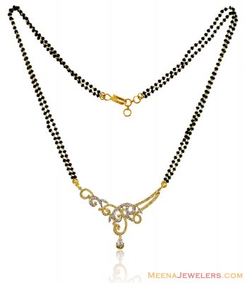 18k Diamond Two Tone Mangalsutra ( Diamond MangalSutras )