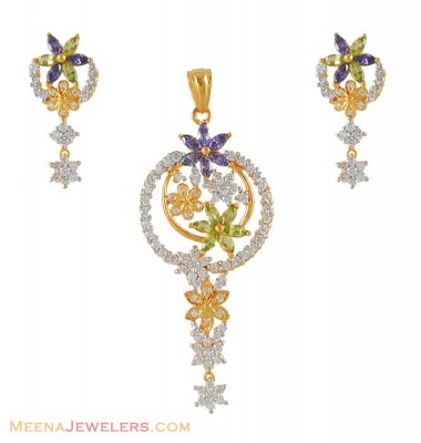 22kt Gold Fancy Pendant Set ( Fancy Pendant Set )