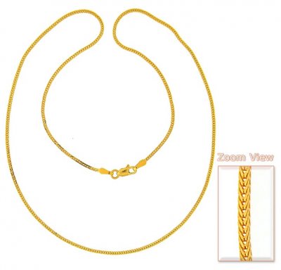 22K Box Chain (18 Inch) ( Plain Gold Chains )