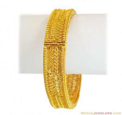 22k Gold  Filigree Kada (1 Pc) ( Kadas )