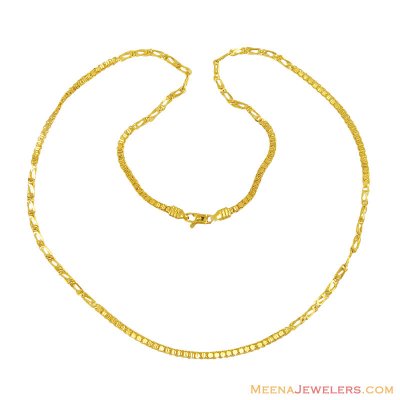 22k Designer Gold Chain ( 22Kt Gold Fancy Chains )