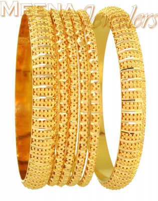 22Kt Gold Bangles (Set of 6) ( Set of Bangles )