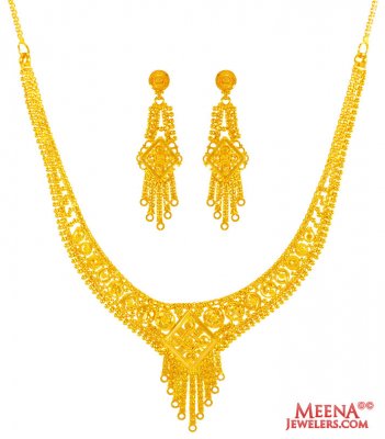 22 Karat Gold Necklace  Set ( 22 Kt Gold Sets )