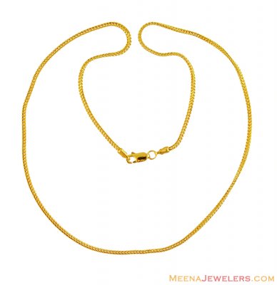 22K Foxtail Chain (18 Inches) ( Plain Gold Chains )