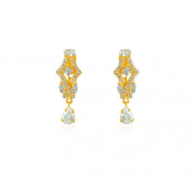 Designer 22K CZ Earrings ( Clip On Earrings )