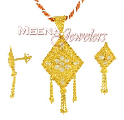 22Kt Gold Pendant Set ( Gold Pendant Sets )