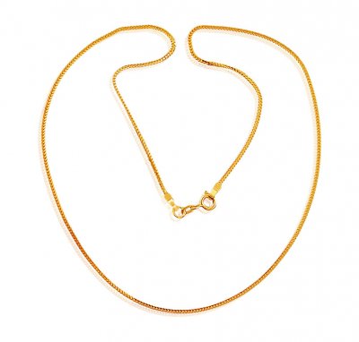 22k Gold Fox Tail Chain ( Plain Gold Chains )