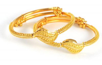 22Kt Gold Baby Bangles ( Baby Bangles )