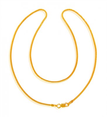 22Kt Gold Fox Tail Chain ( Plain Gold Chains )