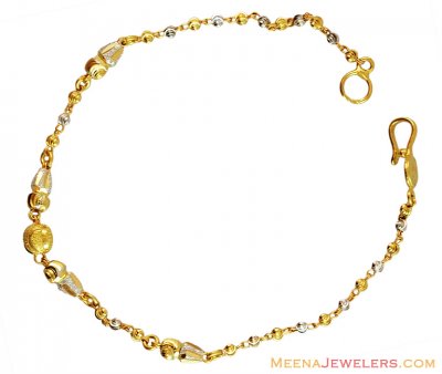 Fancy Teemed Balls 2 Tone Bracelet  ( Ladies Bracelets )