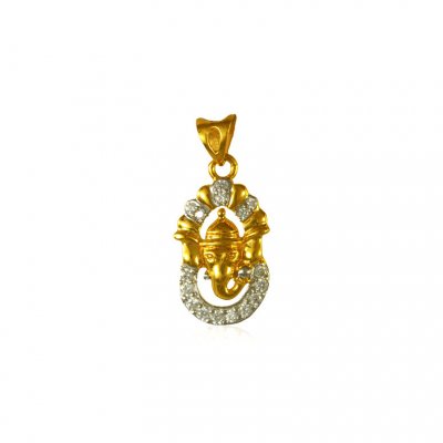 Ganesha Pendant with CZ ( Ganesh, Laxmi and other God Pendants )