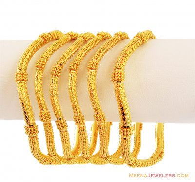 Gold Bangles Set(4 Pcs) 22K ( Set of Bangles )