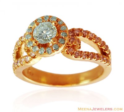 18K Yellow Gold Diamond Ring ( Diamond Rings )