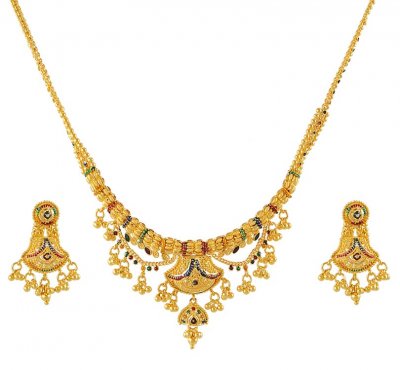 22Kt MeenaKari Set ( 22 Kt Gold Sets )