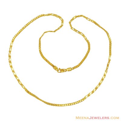 22k Designer Gold Chain ( 22Kt Gold Fancy Chains )