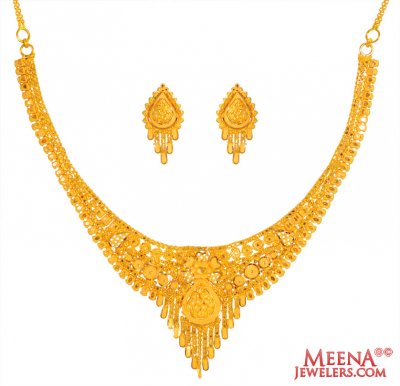 22 Karat Gold Necklace Set ( 22 Kt Gold Sets )