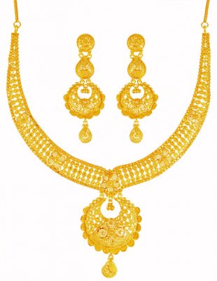 22K Gold Necklace Set ( 22 Kt Gold Sets )