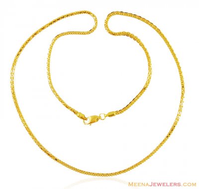 22k Fancy Gold Chain (18 in) ( Plain Gold Chains )