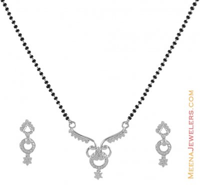 White Gold Mangalsutra Set  ( Gold Mangalsutra Sets )